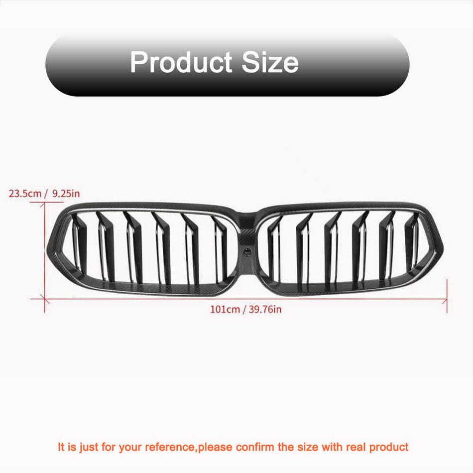 BMW 6 Series GT G32 LCI 2021-2023 Front Grille Dry Carbon Fiber-Ahacarbon