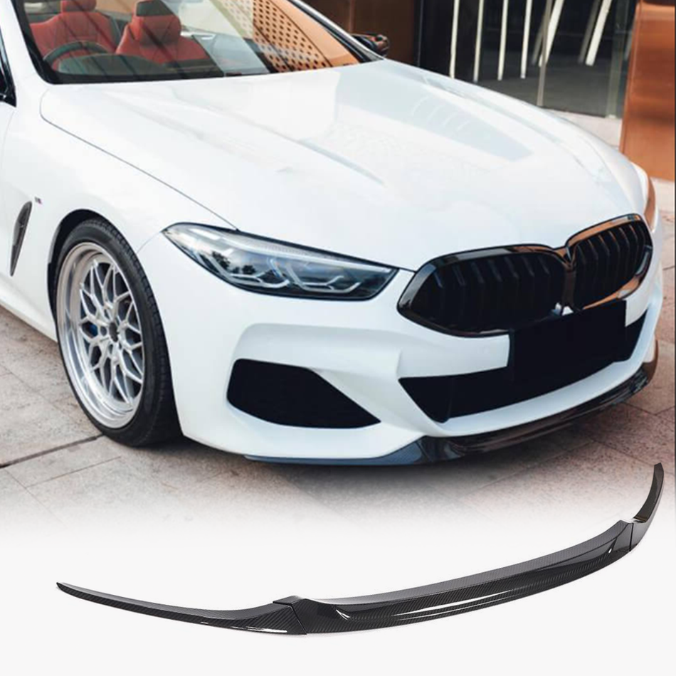 BMW 8 Series G14 G15 G16 840i M850i M Sport 2020-2022 Front Bumper Lip Dry Carbon Fiber-Ahacarbon