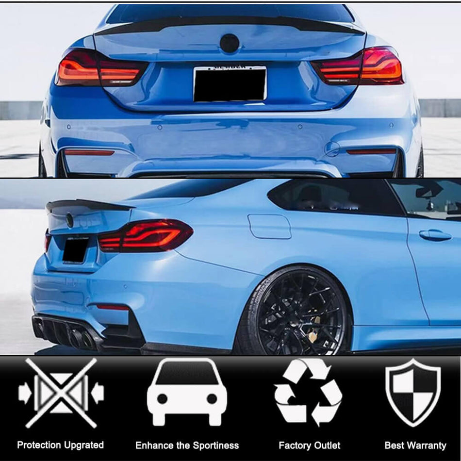 BMW F82 M4 Coupe 2014-2020 Rear Trunk Spoiler Carbon Fiber-Ahacarbon