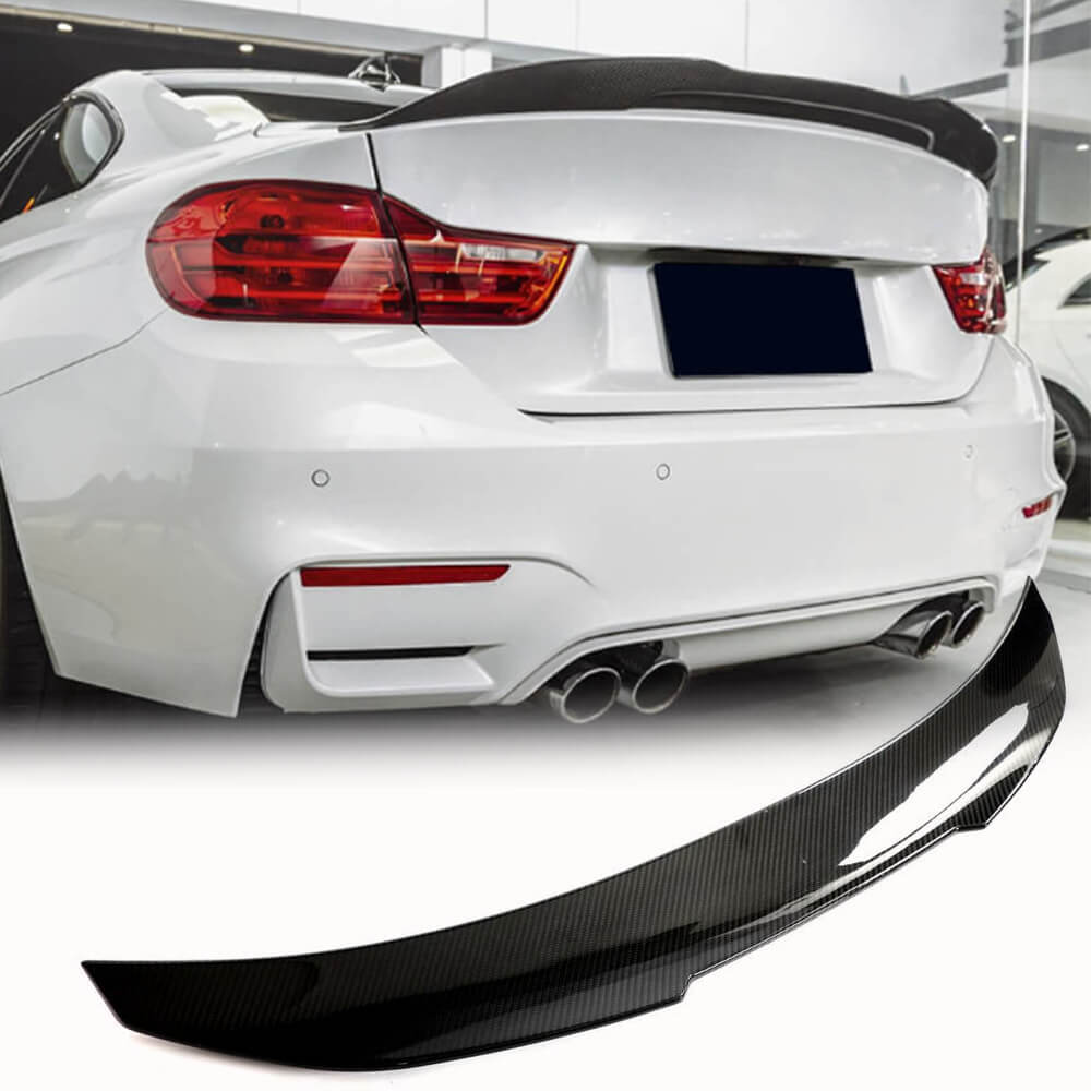 BMW F82 M4 Coupe 2015-2020 Rear Trunk Spoiler Dry Carbon Fiber-Ahacarbon