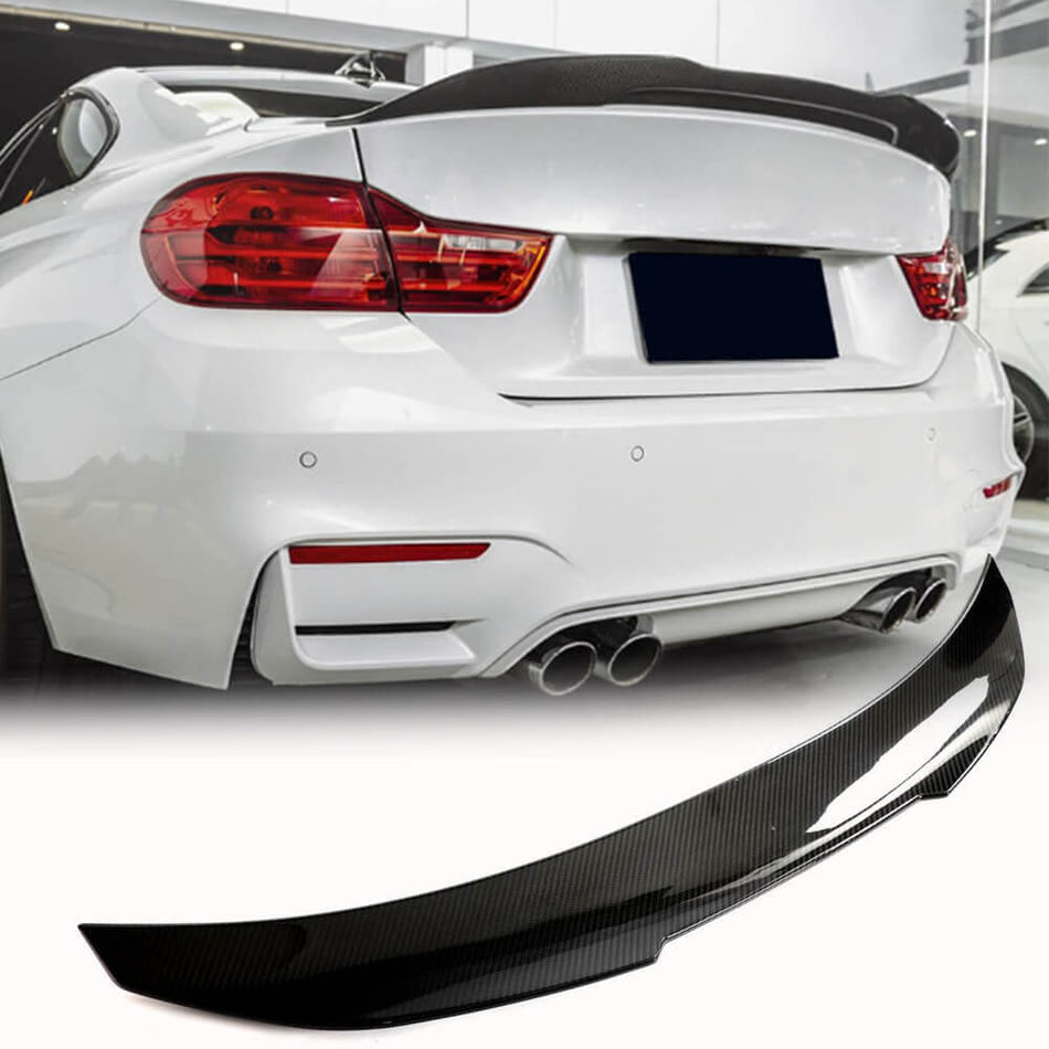 BMW F82 M4 Coupe 2015-2020 Rear Trunk Spoiler Dry Carbon Fiber-Ahacarbon