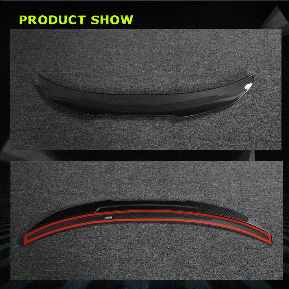 BMW F82 M4 Coupe 2015-2020 Rear Trunk Spoiler Dry Carbon Fiber-Ahacarbon
