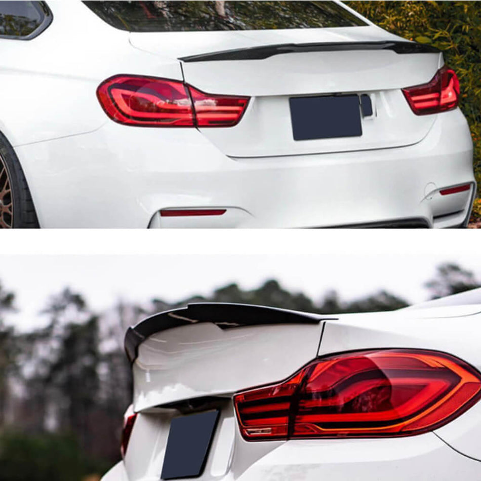 BMW F82 M4 Coupe 2015-2020 Rear Trunk Spoiler Dry Carbon Fiber-Ahacarbon
