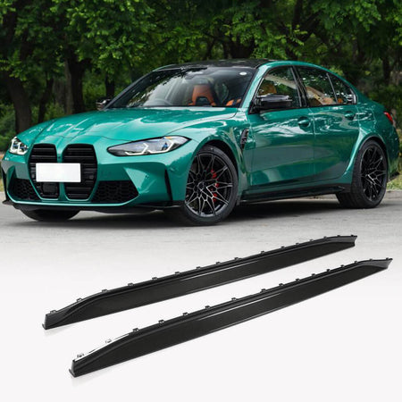 BMW G80 M3 2021-2022 Side Skirts Door Dry Carbon Fiber-Ahacarbon