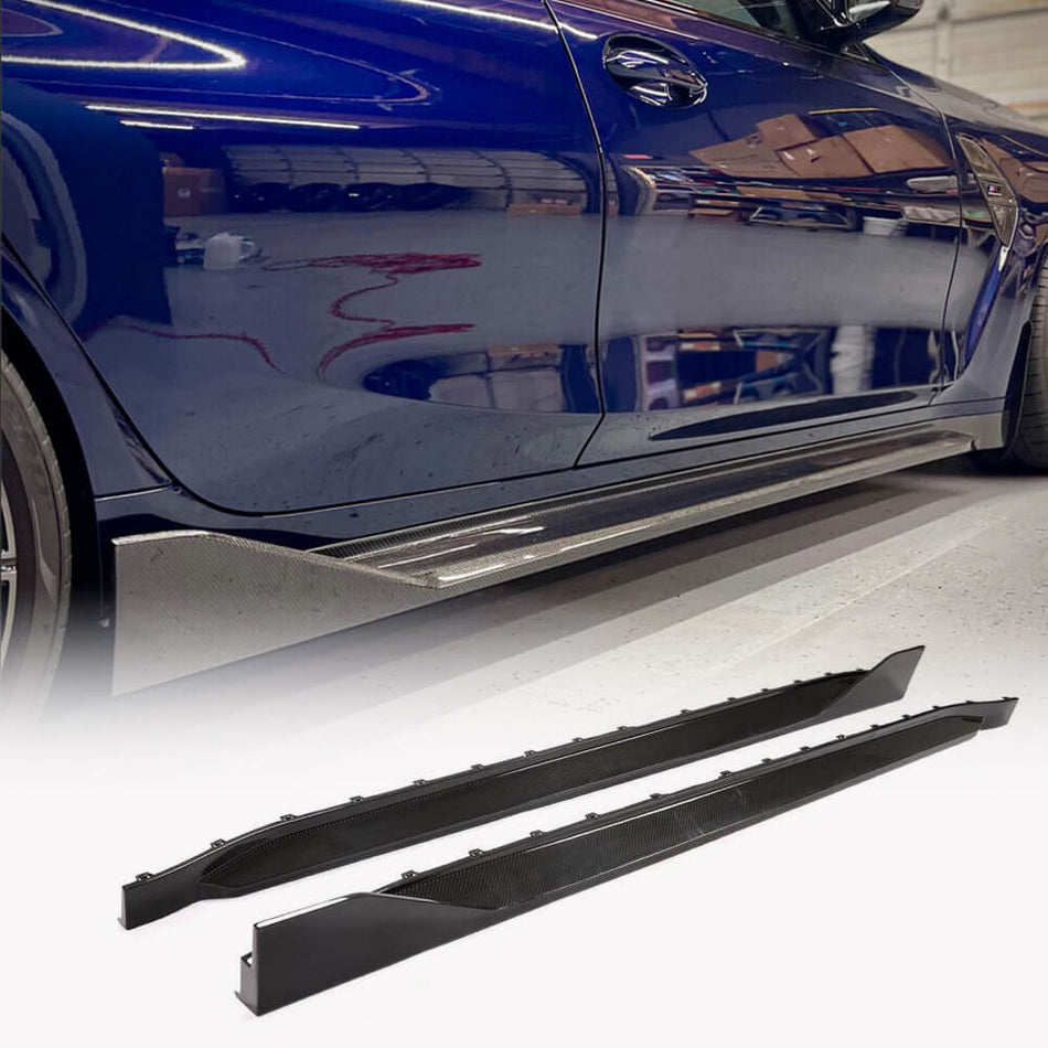 BMW G80 M3 2021-2024 Side Skirts Carbon Fiber-Ahacarbon