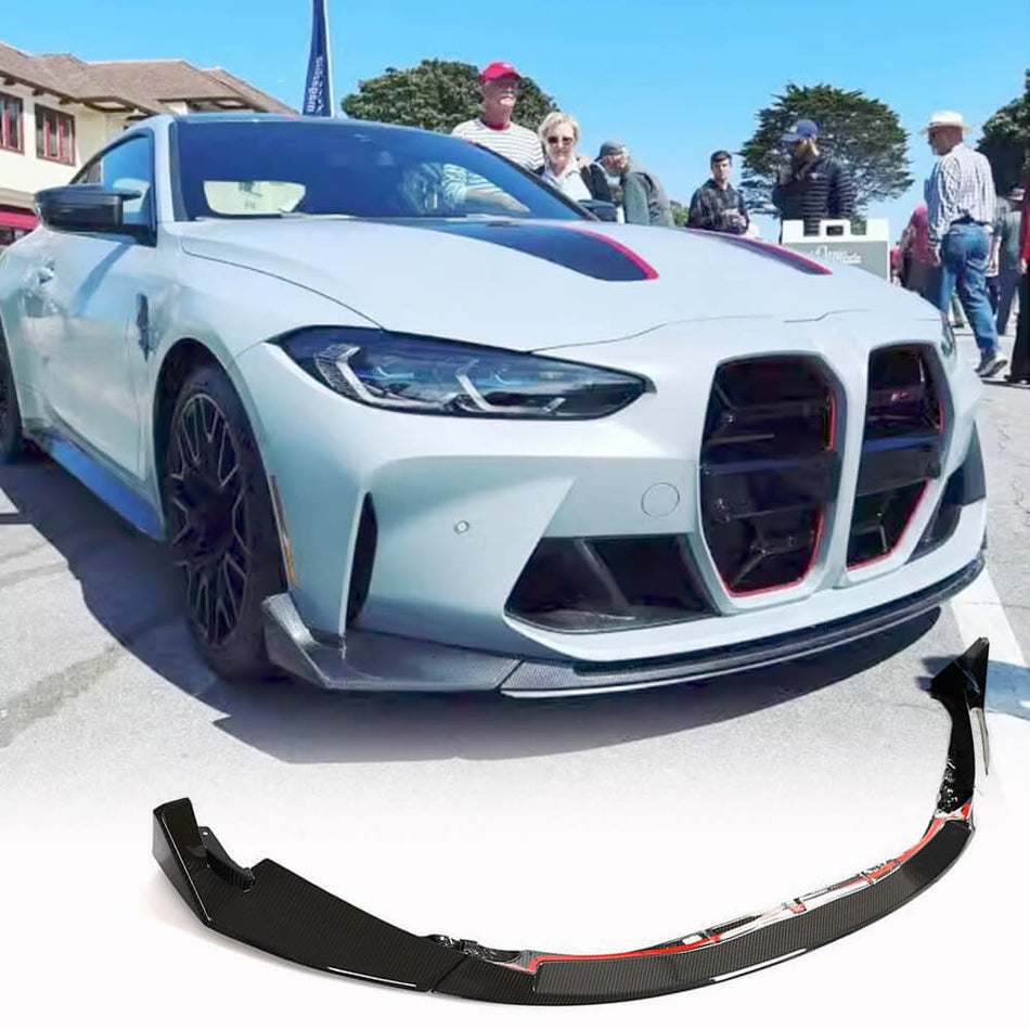 BMW G80 M3 G82 G83 M4 2021-2023 Front Bumper Lip Dry Carbon Fiber-Ahacarbon