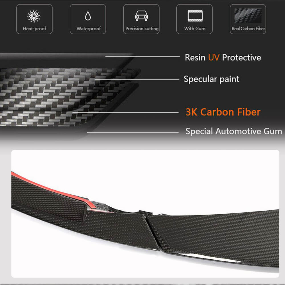 BMW G80 M3 G82 G83 M4 2021-2023 Front Bumper Lip Dry Carbon Fiber-Ahacarbon