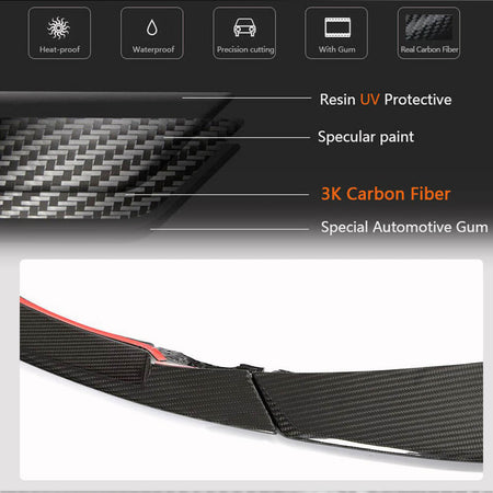 BMW G80 M3 G82 G83 M4 2021-2023 Front Bumper Lip Dry Carbon Fiber-Ahacarbon