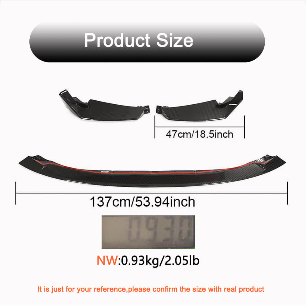BMW G80 M3 G82 G83 M4 2021-2023 Front Bumper Lip Dry Carbon Fiber-Ahacarbon