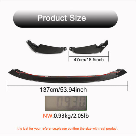 BMW G80 M3 G82 G83 M4 2021-2023 Front Bumper Lip Dry Carbon Fiber-Ahacarbon