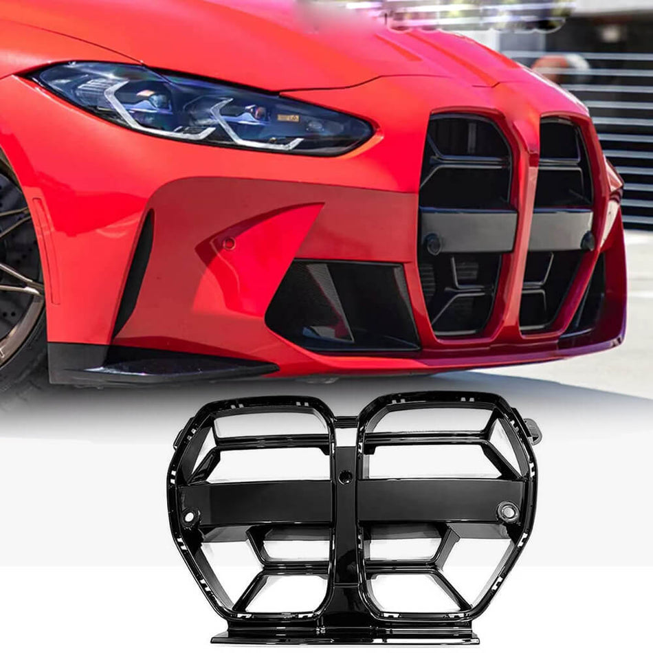 BMW G80 M3 G82 G83 M4 2021+ Front Grille Glossy Black ABS-Ahacarbon