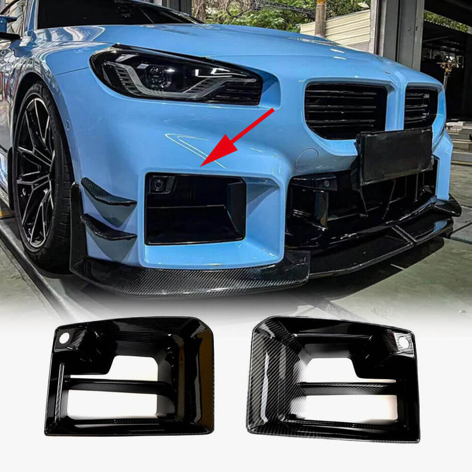 BMW G87 M2 Coupe 2-Door 2022-2023 Front Bumper Splitters Carbon Fiber-Ahacarbon