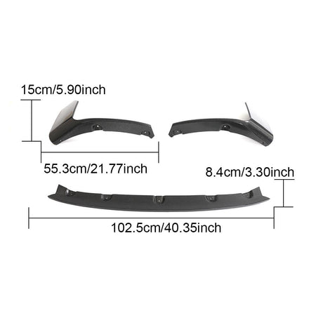 BMW G87 M2 M Performance 3PC Front Bumper Lip Carbon Fiber Gloss Black 2022-2025-Ahacarbon