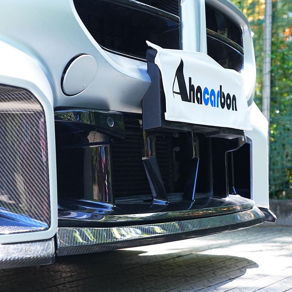 BMW G87 M2 M Performance 3PC Front Bumper Lip Carbon Fiber Gloss Black 2022-2025-Ahacarbon