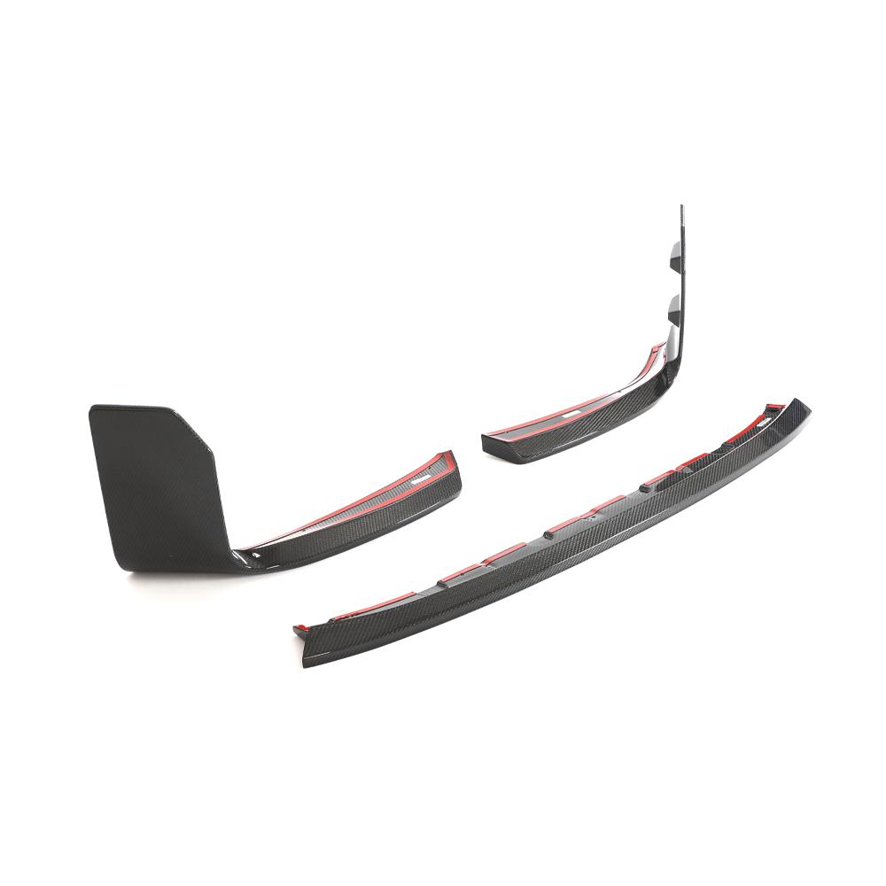 BMW G87 M2 M Performance 3PC Front Bumper Lip Carbon Fiber Gloss Black 2022-2025-Ahacarbon