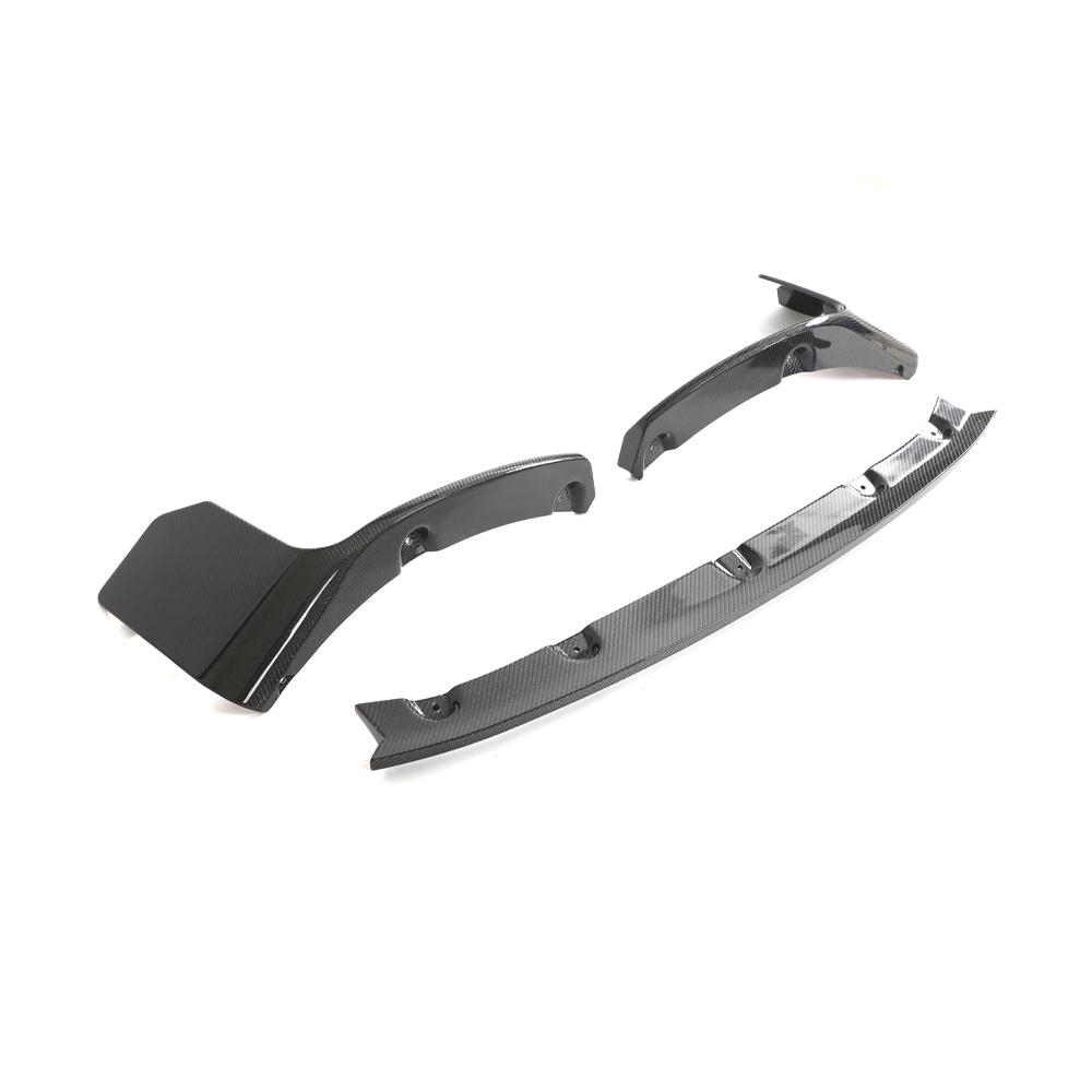 BMW G87 M2 M Performance 3PC Front Bumper Lip Carbon Fiber Gloss Black 2022-2025-Ahacarbon