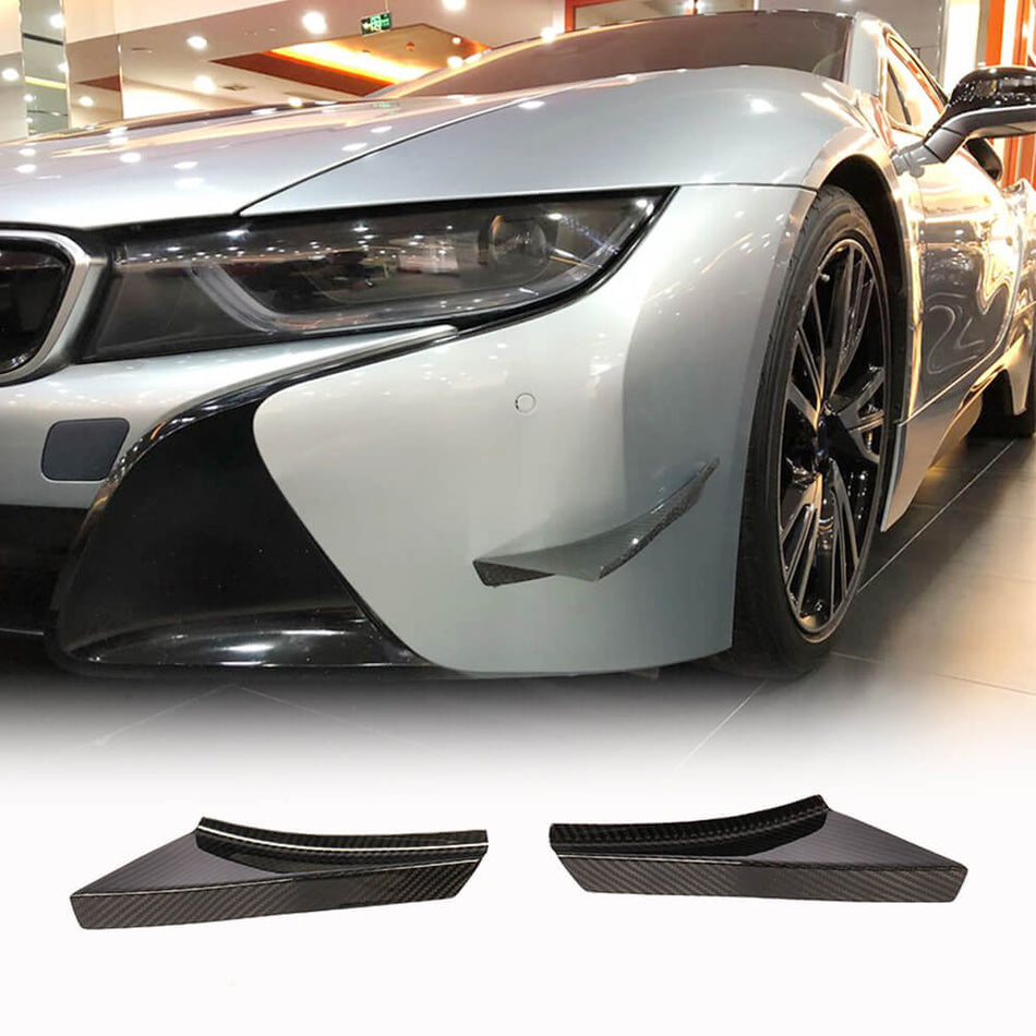 BMW I8 Coupe 2014-2018 Front Bumper Splitters Dry Carbon Fiber-Ahacarbon
