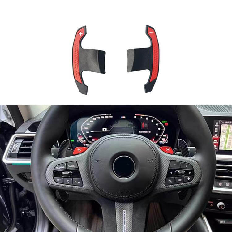 BMW Universal Paddle Shifter Extensions Cover Trim Carbon Fiber-Ahacarbon