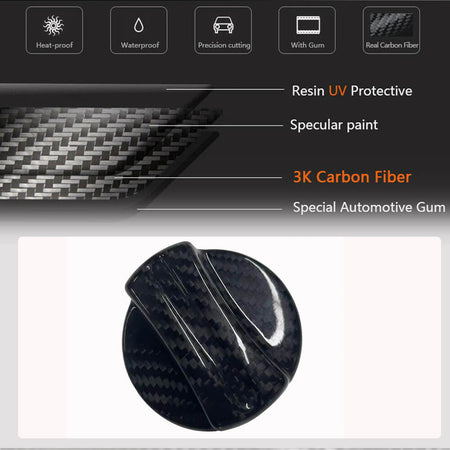 BMW Universal Fuel Tank Cover Dry Carbon Fiber-Ahacarbon
