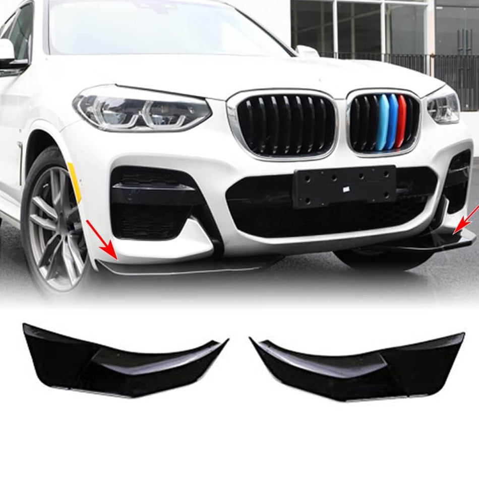 BMW X3 G01 M40i Sport 2018-2021 Front Bumper Splitters ABS-Ahacarbon