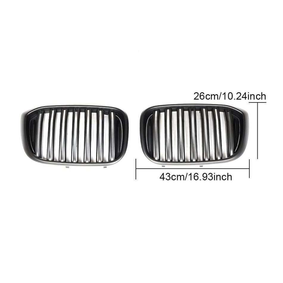BMW X3 G01 X4 G02 Sport Utility 2018-2021 Front Grille Matte Black ABS-Ahacarbon