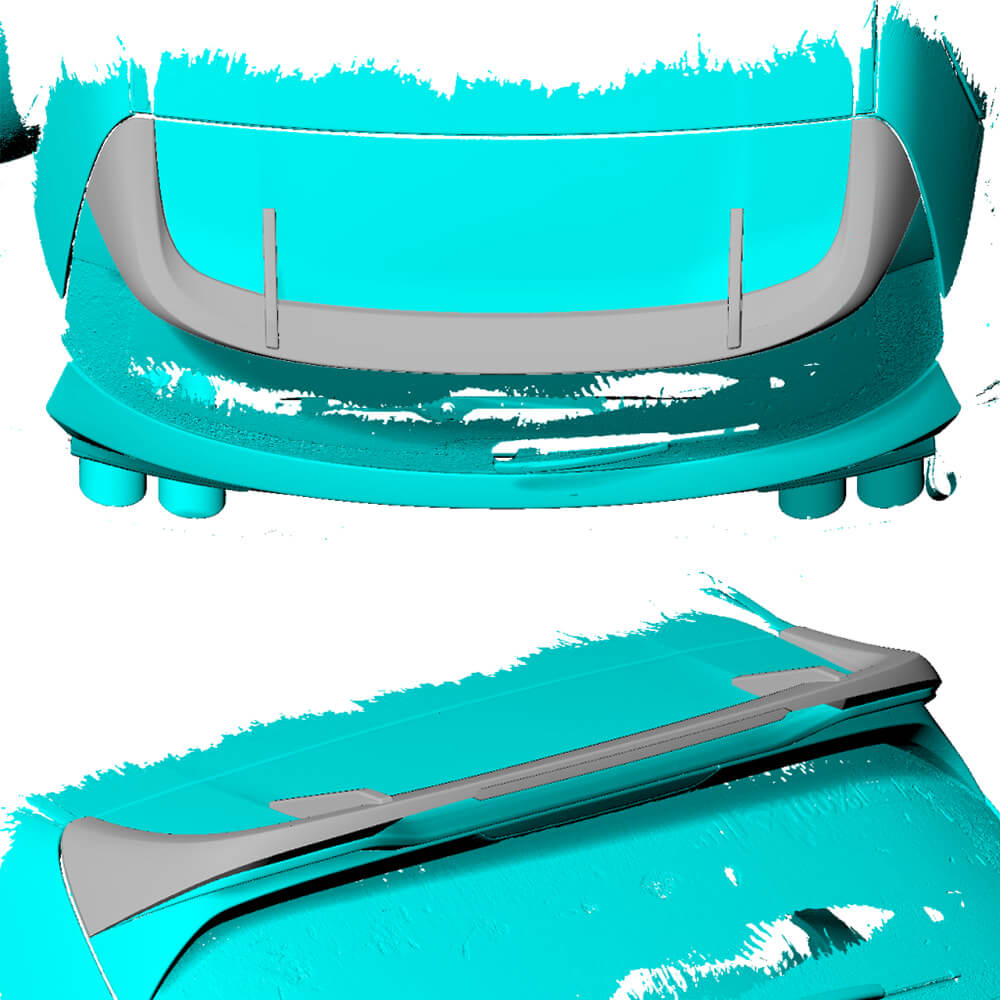 BMW X3M F97 Sport Utility 4-Door 2022-2023 Rear Roof Spoiler Carbon Fiber-Ahacarbon
