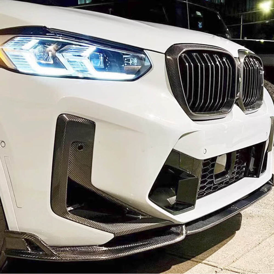 BMW X3M F97 X4M F98 22-23 Front Bumper Lip Carbon Fiber-Ahacarbon