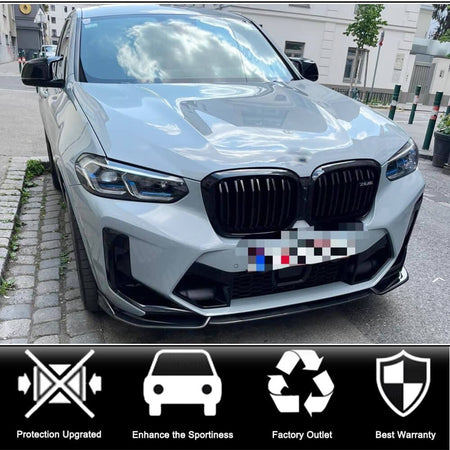 BMW X3M F97 X4M F98 22-23 Front Bumper Lip Carbon Fiber-Ahacarbon