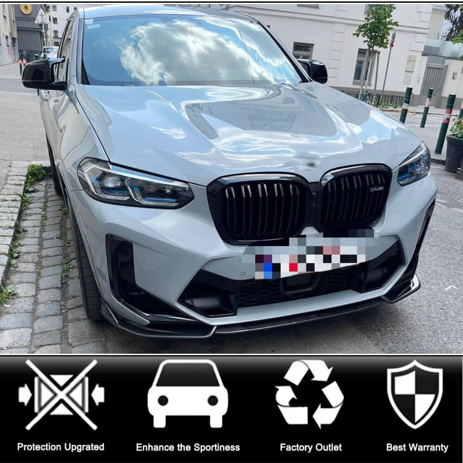 BMW X3M F97 X4M F98 22-23 Front Bumper Lip Carbon Fiber-Ahacarbon