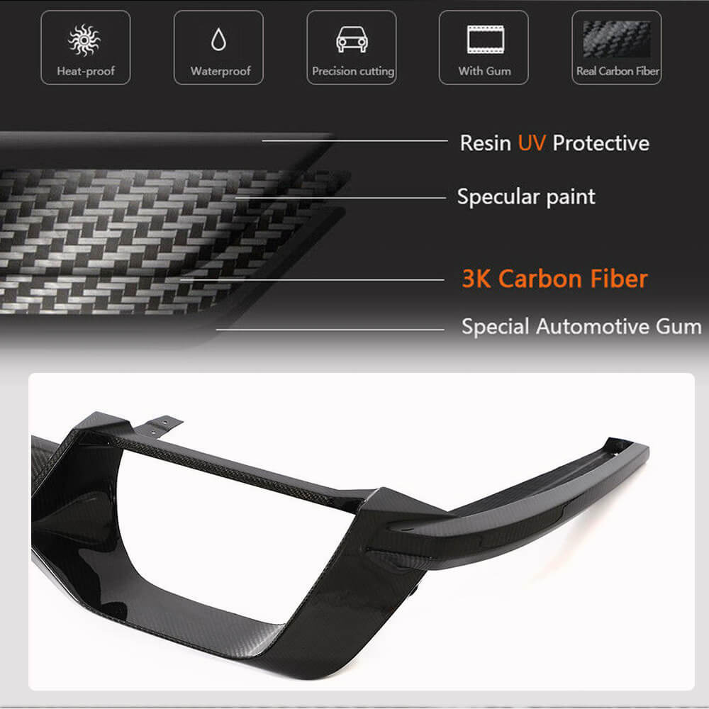 BMW X4 M F98 Sport Utility 19-23 Carbon Fiber Rear Bumper Diffuser Lip-Ahacarbon