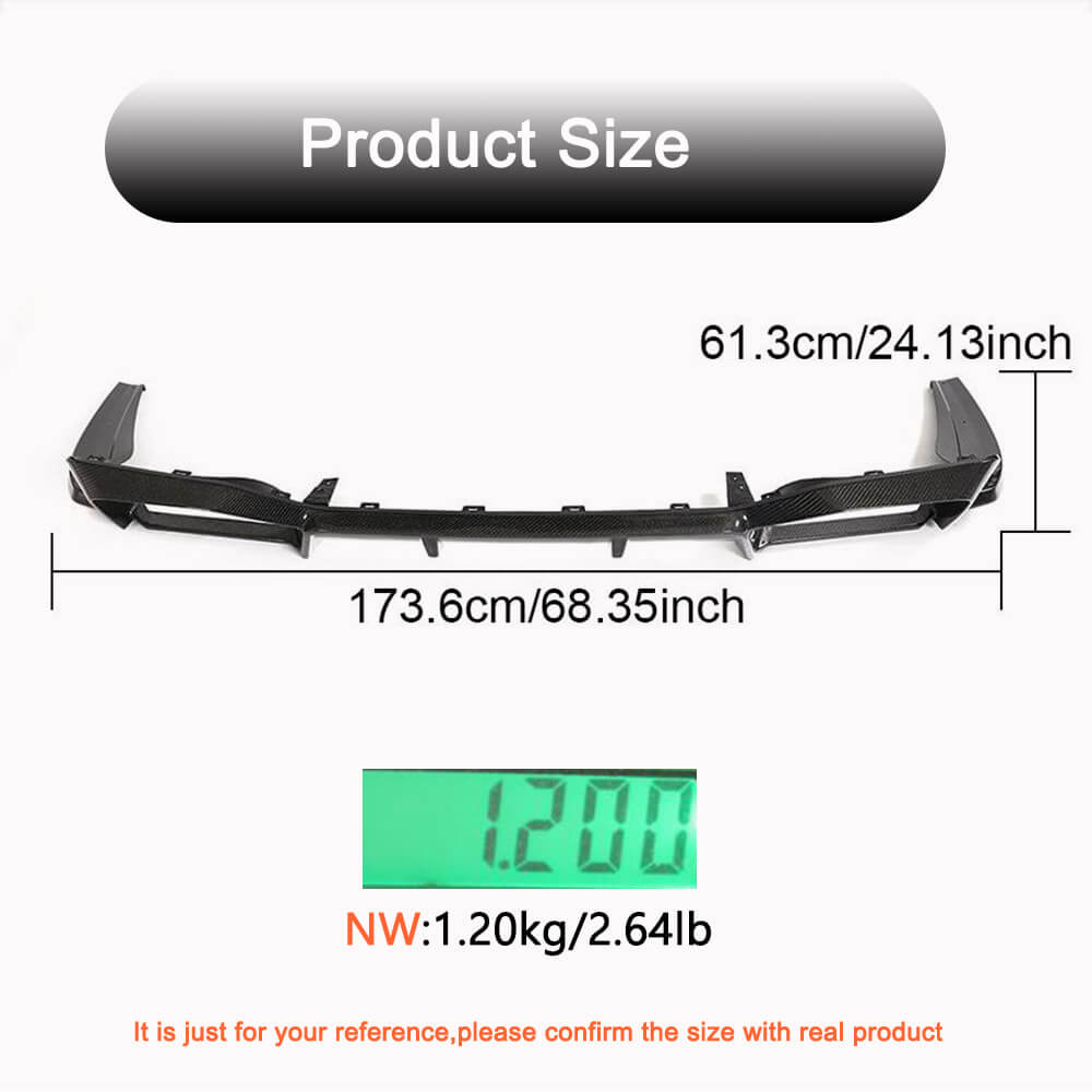 BMW X4 M F98 Sport Utility 19-23 Carbon Fiber Rear Bumper Diffuser Lip-Ahacarbon