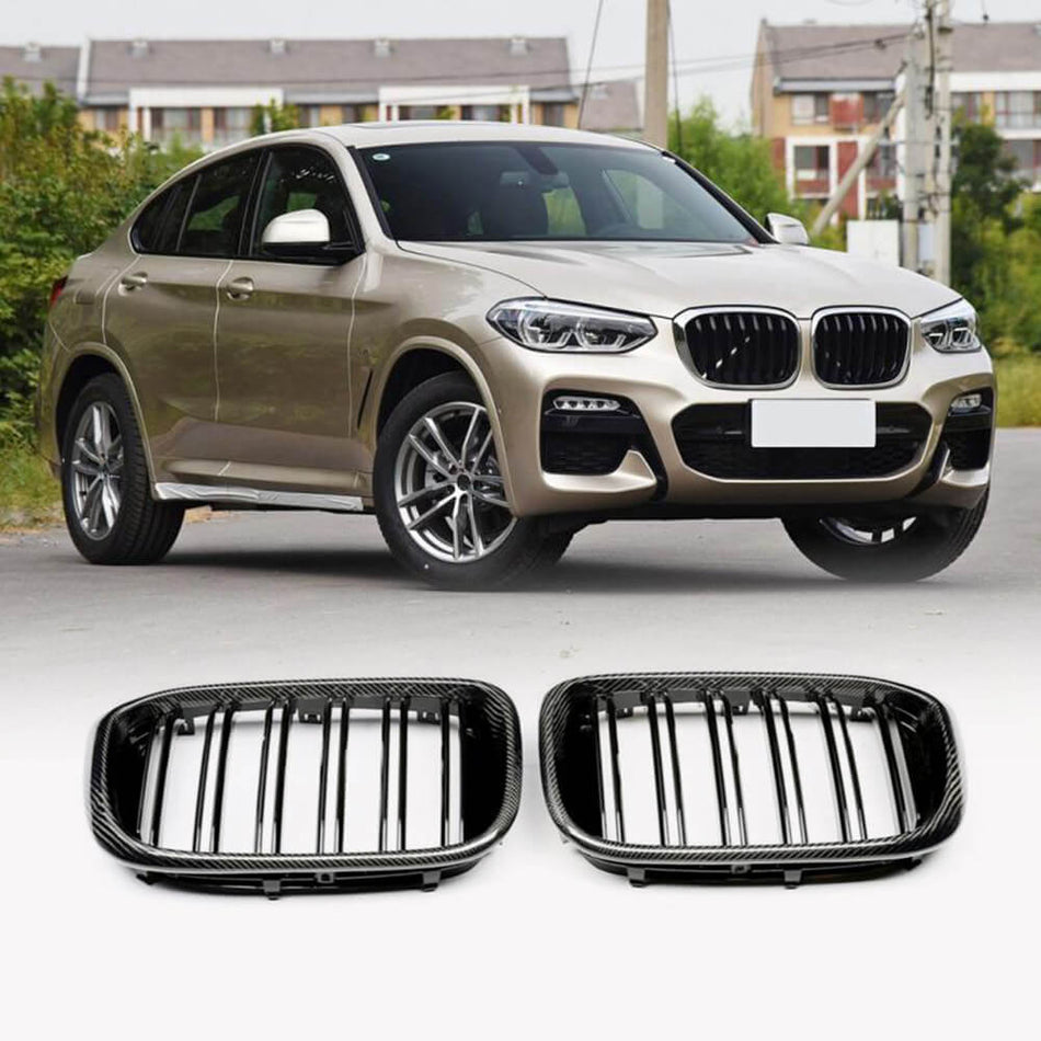 BMW X4 X4M M440i Sport Utility 4-Door 2019-2022 Front Grille Carbon Fiber-Ahacarbon