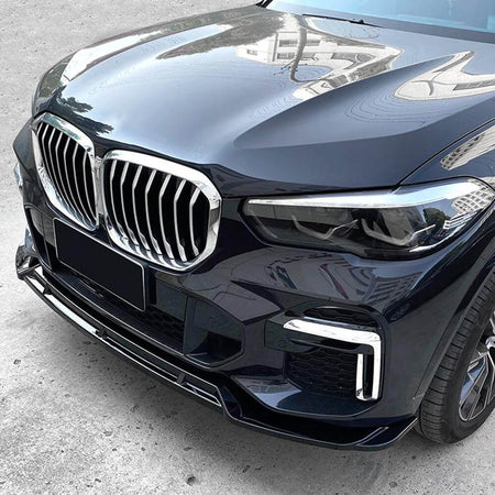 BMW X5 G05 M Sport Utility 4-Door 2019-2023 Front Bumper Lip Glossy Black ABS-Ahacarbon