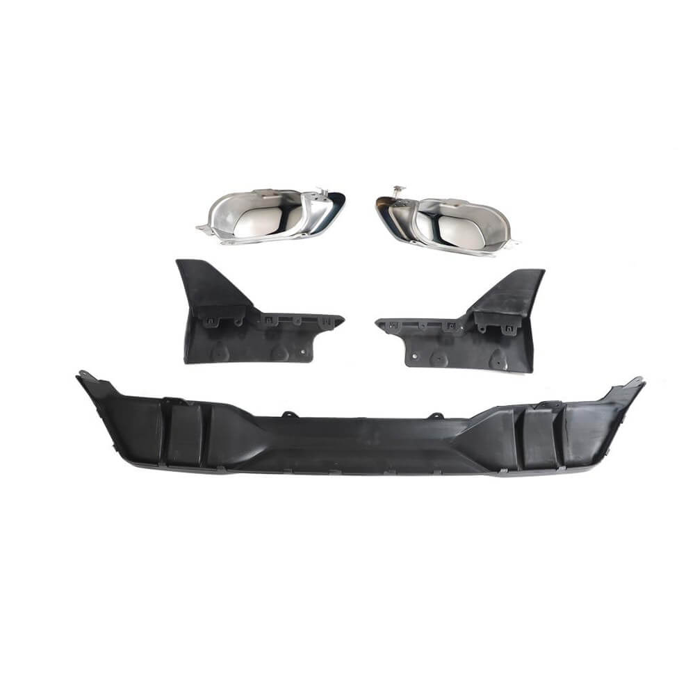 BMW X5 G05 Sport Utility 4-Door Rear Bumper Diffuser Lip W/ Exhaust Tips Tailpipe Glossy Black ABS-Ahacarbon