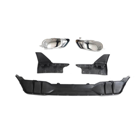 BMW X5 G05 Sport Utility 4-Door Rear Bumper Diffuser Lip W/ Exhaust Tips Tailpipe Glossy Black ABS-Ahacarbon