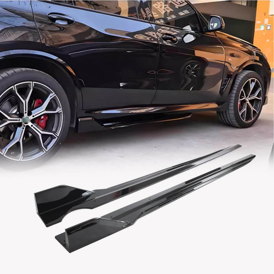 BMW X5 G05 Sport Utility 4-Door 2023+ Side Skirts Glossy Black ABS-Ahacarbon