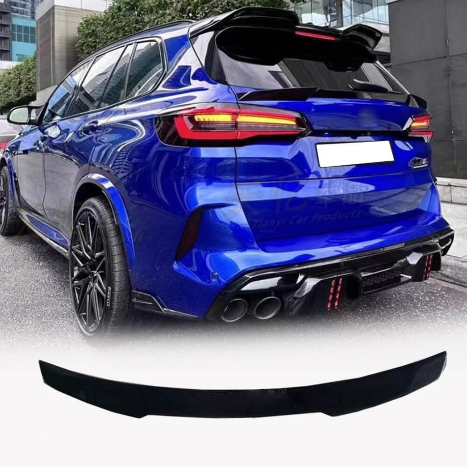 BMW X5M F95 SUV 2020-2024 Carbon Fiber Rear Trunk Spoiler-Ahacarbon