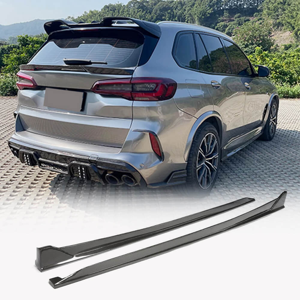 BMW X5M F95 Sport Utility 4-Door 2020-2024 Carbon Fiber Side Skirts Extension Lip Spoiler-Ahacarbon