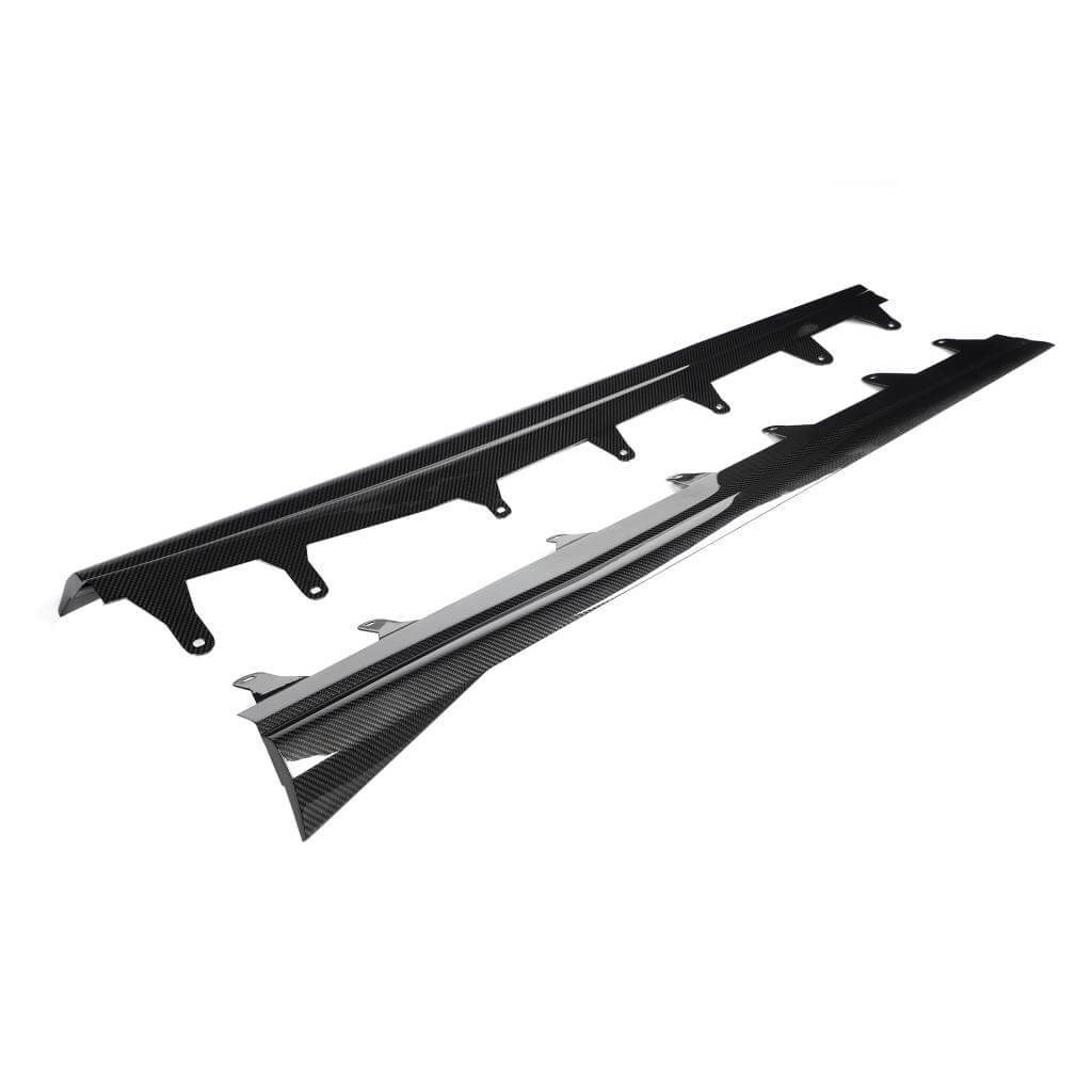 BMW X5M F95 Sport Utility 4-Door 2023-2025 Dry Carbon Fiber Side Skirts Extension Lip Spoiler-Ahacarbon