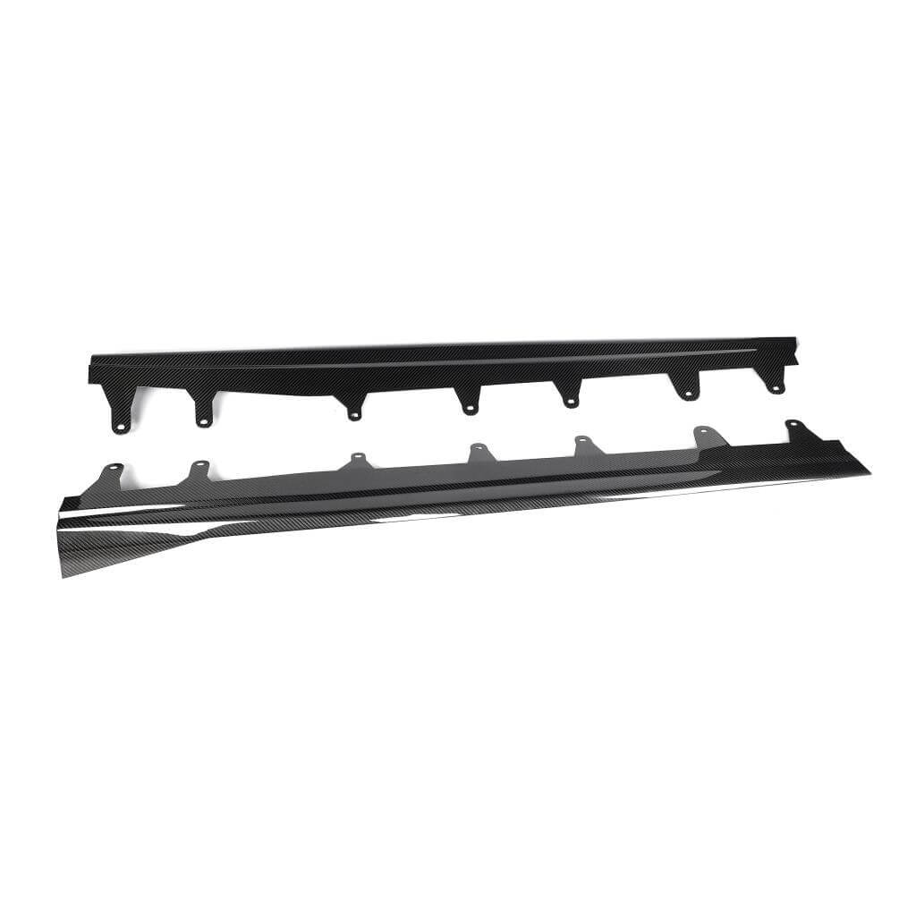 BMW X5M F95 Sport Utility 4-Door 2023-2025 Dry Carbon Fiber Side Skirts Extension Lip Spoiler-Ahacarbon