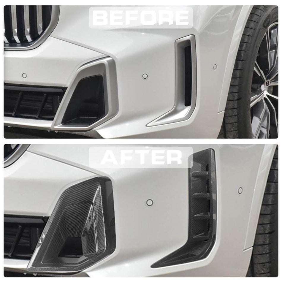BMW X5 M Sport Utility 4-Door 2023-2025 Front Bumper Side Fender Covers Dry Carbon Fiber-Ahacarbon