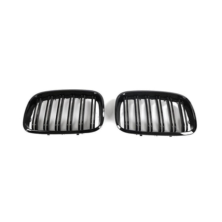 BMW X5 X6 E70 E71 X5M X6M 2008-2014 Front Grille Glossy Black ABS-Ahacarbon