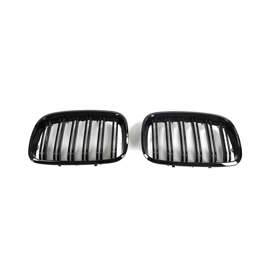 BMW X5 X6 E70 E71 X5M X6M 2008-2014 Front Grille Glossy Black ABS-Ahacarbon