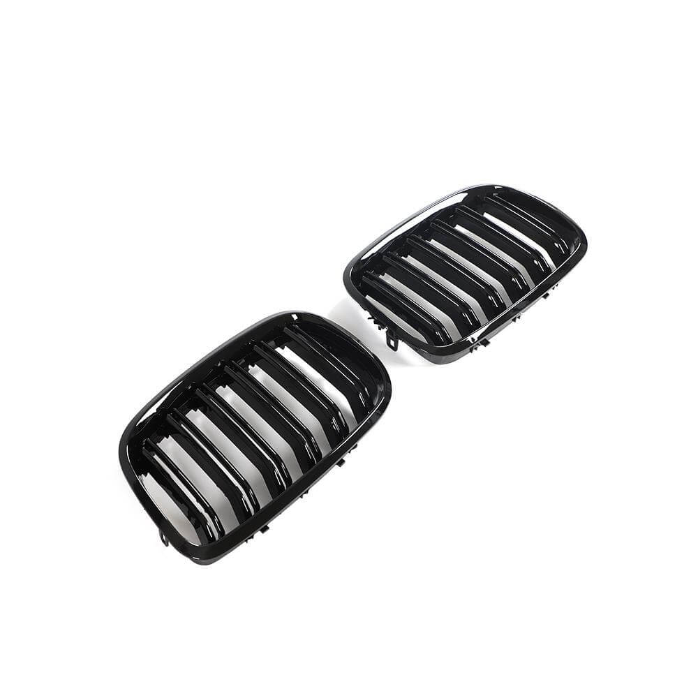 BMW X5 X6 E70 E71 X5M X6M 2008-2014 Front Grille Glossy Black ABS-Ahacarbon