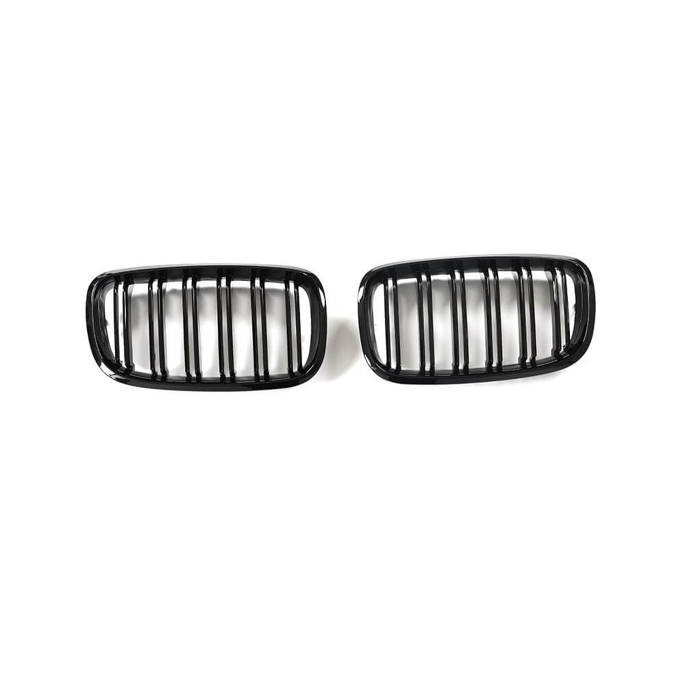 BMW X5 X6 E70 E71 X5M X6M 2008-2014 Front Grille Glossy Black ABS-Ahacarbon
