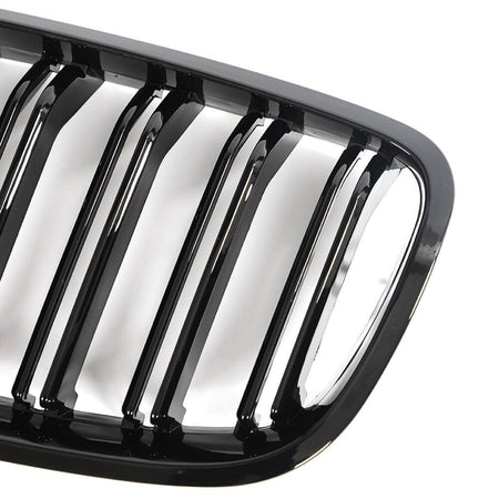 BMW X5 X6 E70 E71 X5M X6M 2008-2014 Front Grille Glossy Black ABS-Ahacarbon