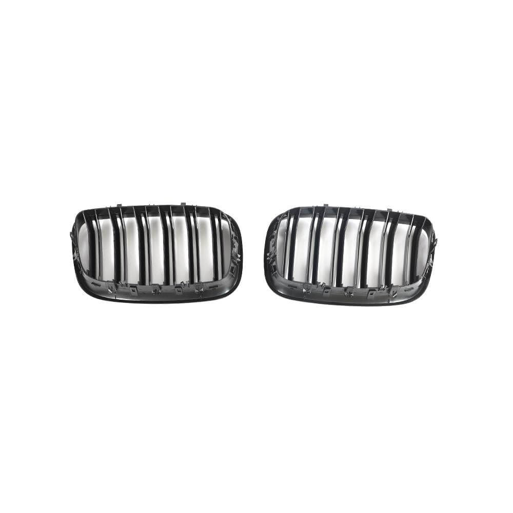 BMW X5 X6 E70 E71 X5M X6M 2008-2014 Front Grille Glossy Black ABS-Ahacarbon