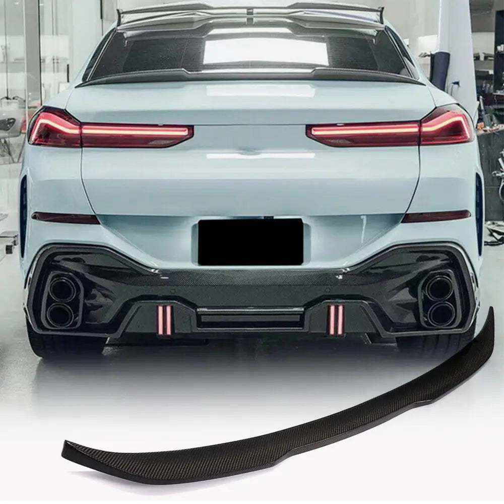 BMW X6 G06 F96 X6M Sport Utility 2020UP Rear Trunk Spoiler Carbon Fiber/FRP-Ahacarbon