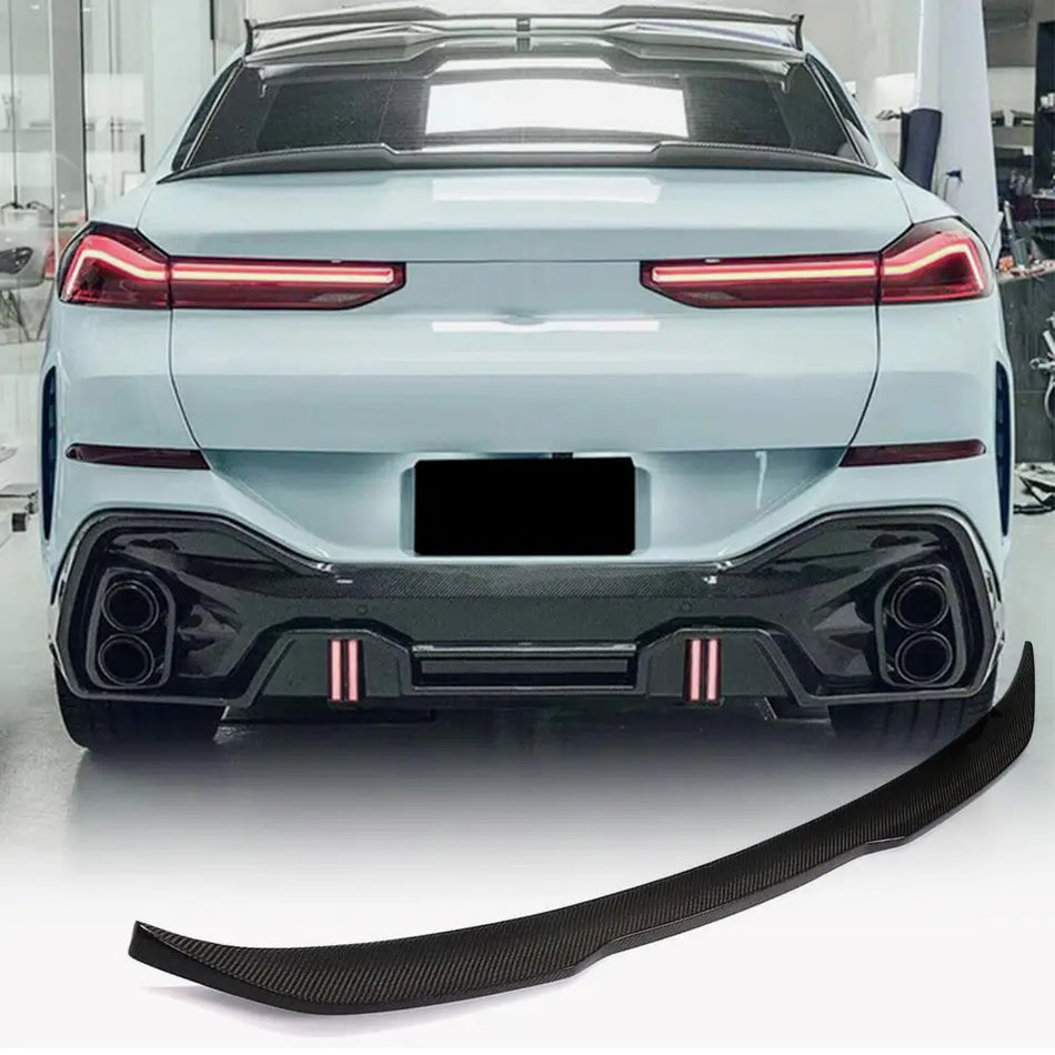 BMW X6 G06 F96 X6M Sport Utility 2020UP Rear Trunk Spoiler Carbon Fiber/FRP-Ahacarbon