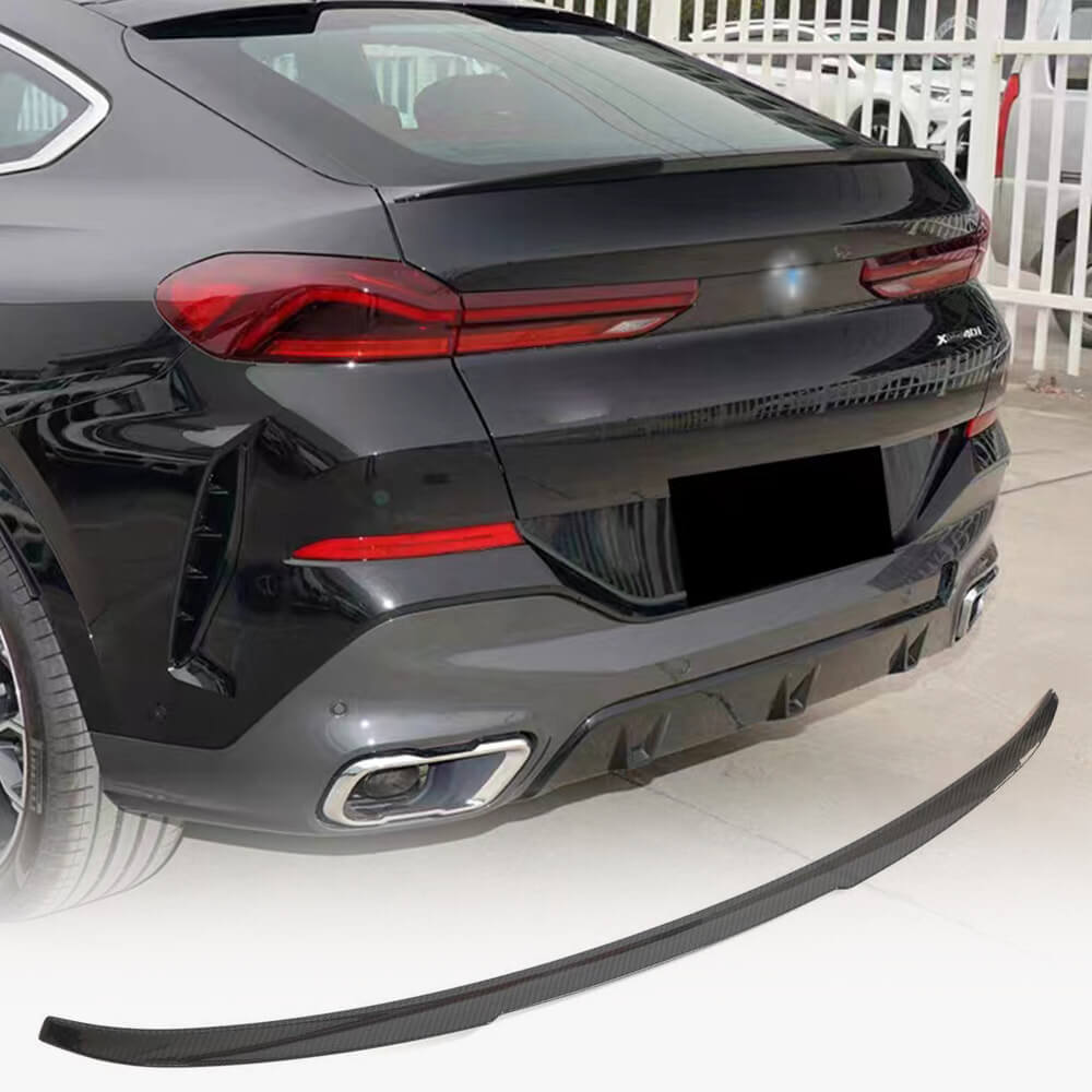 BMW X6 G06 M50i M (Competition) 2019-2023 Rear Trunk Spoiler Dry Carbon Fiber-Ahacarbon